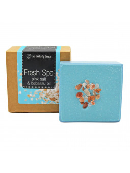 Salzseife mit ätherischem Rosmarin- und Litseaöl