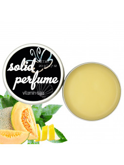 Festes Parfumwachs mit dem Duft nach Melone, grünen Blättern, Zitronenzesten, weiße Johannisbeeren